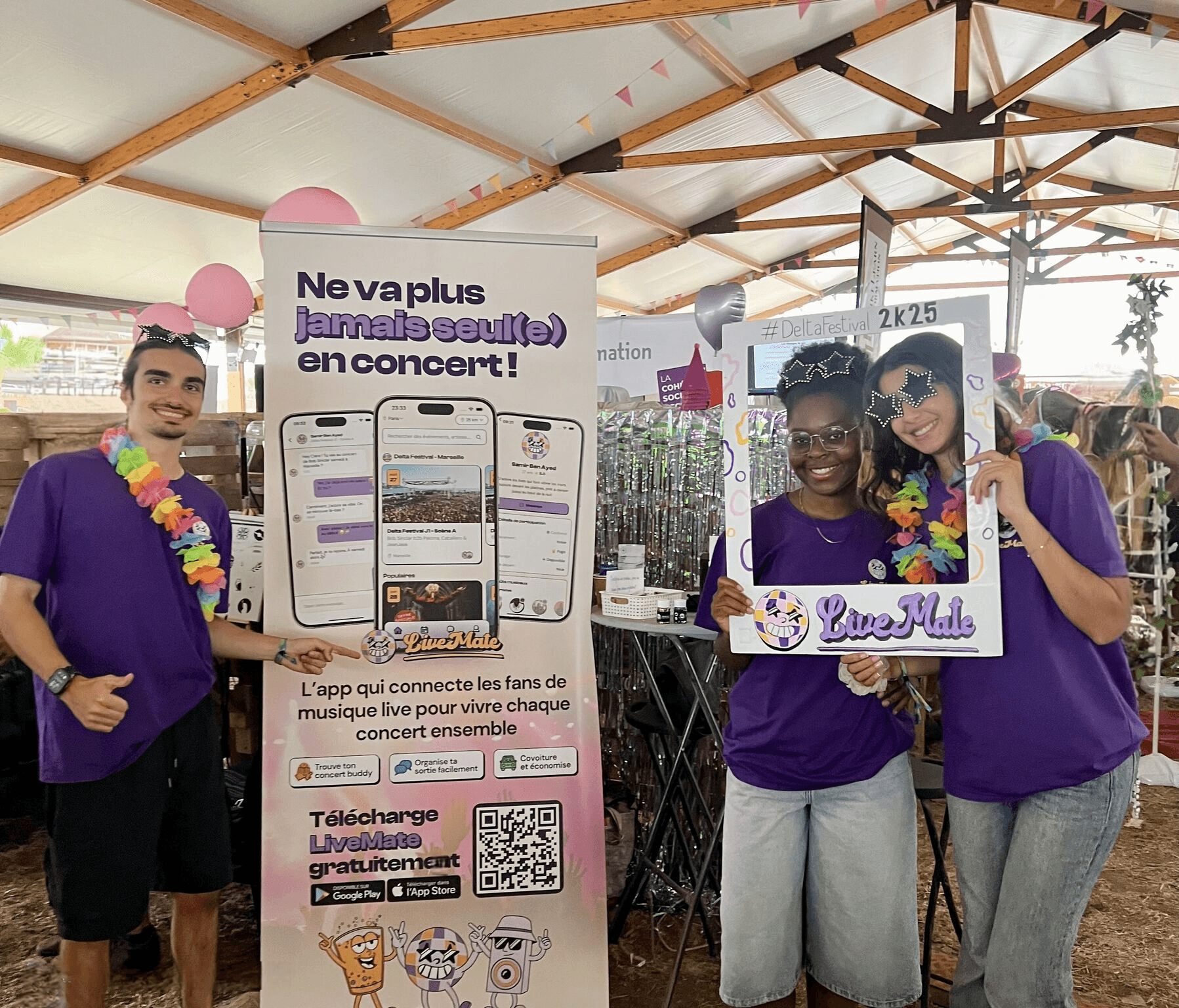 LiveMate au Delta Festival — pendant l'événement