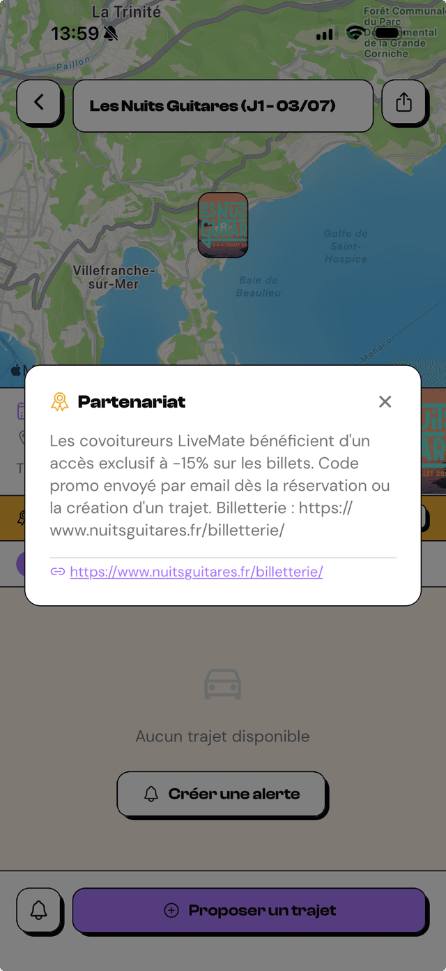 Détail récompense partenaire LiveMate